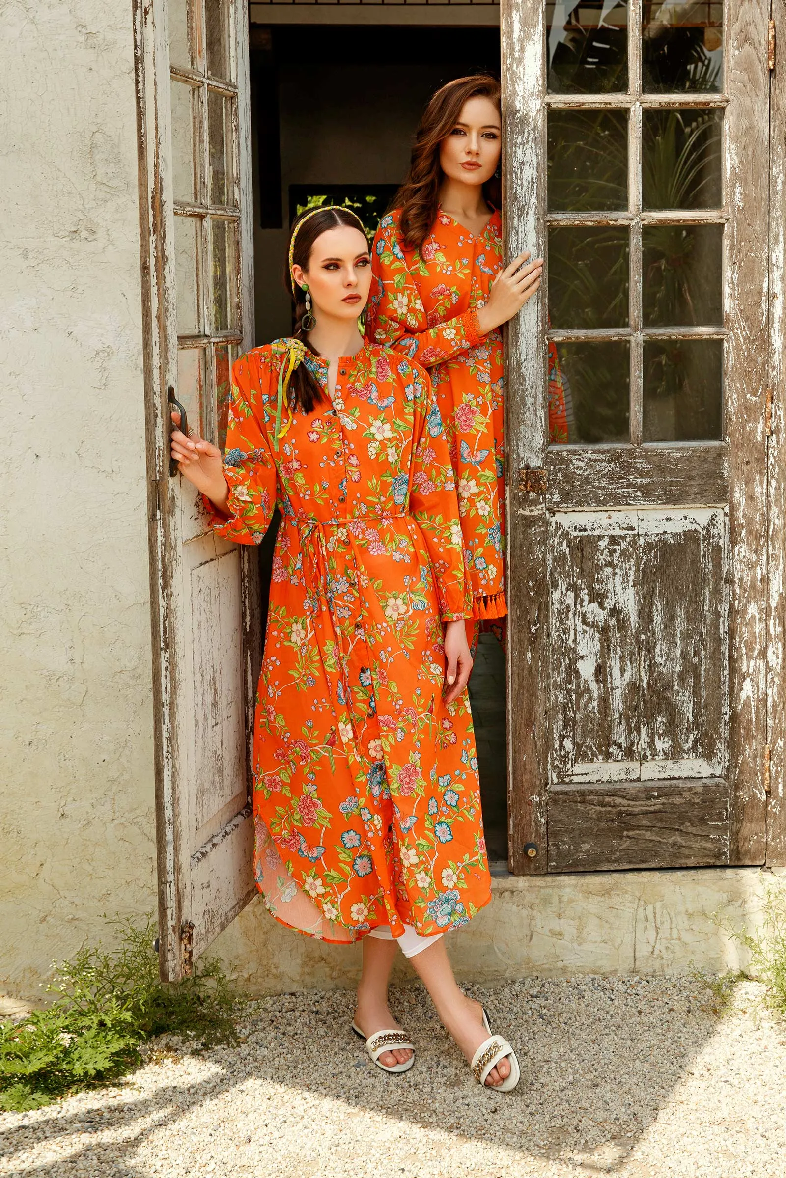 MARIA.B MBasics Lawn Collection – Orange MB-US23-101-A