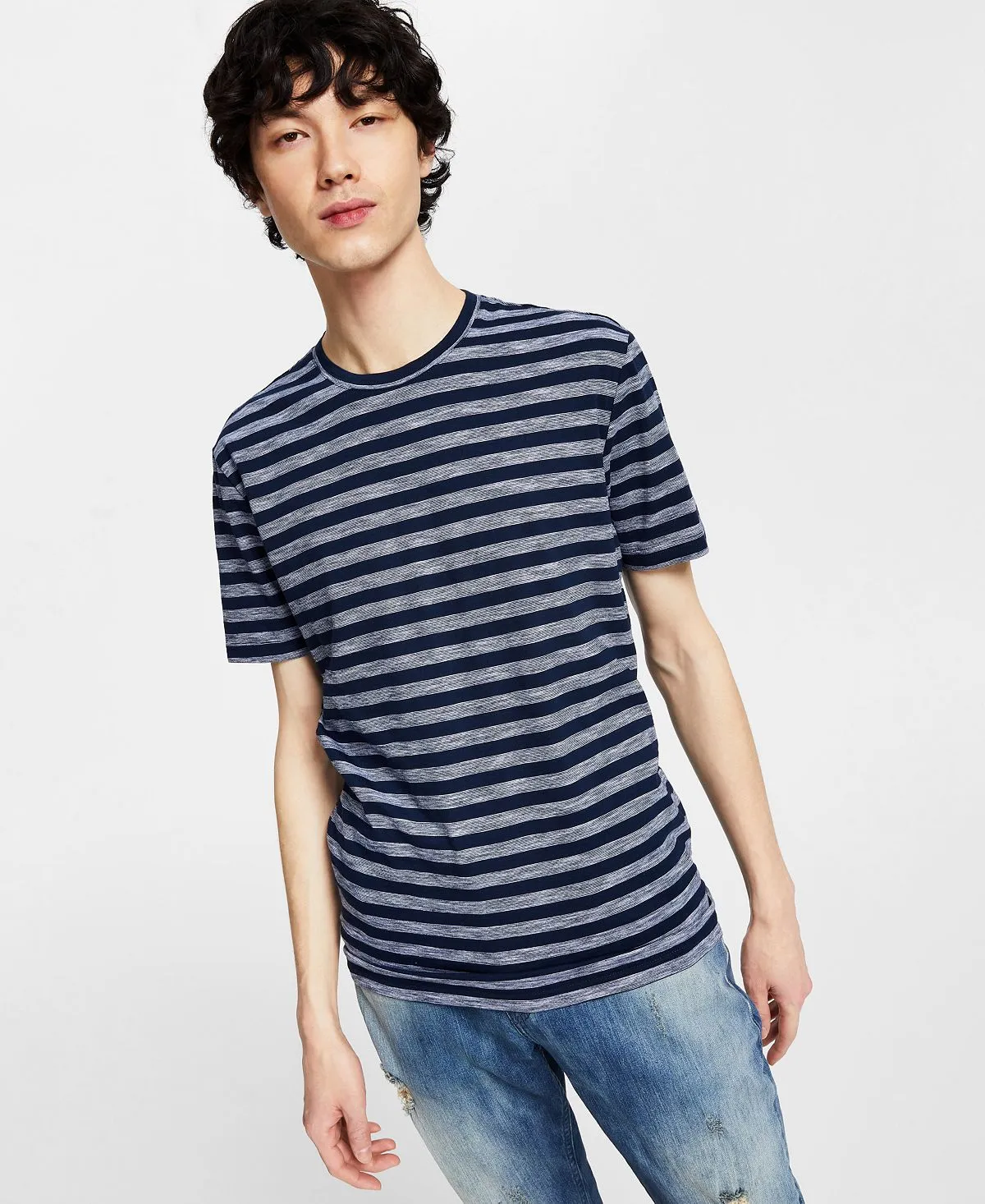 Men's striped T-shirt I. International Concepts