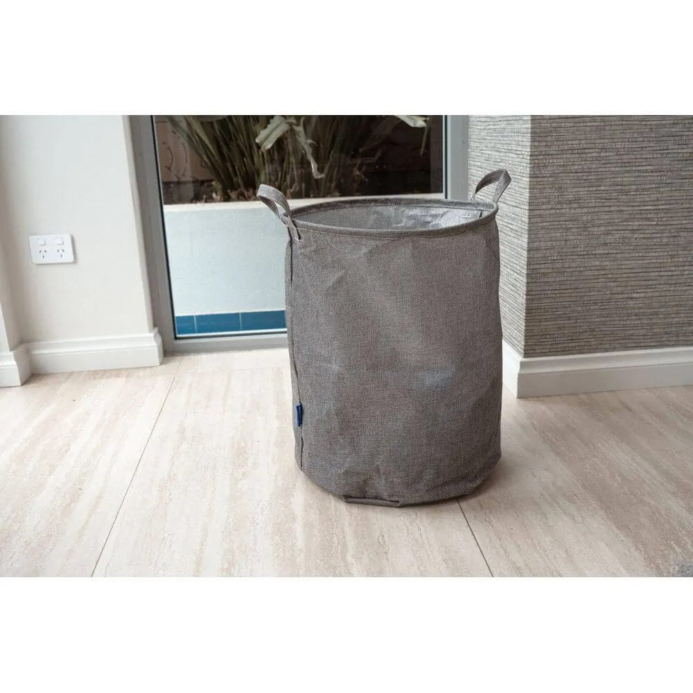 Messina 70L Linen Laundry Hamper Grey