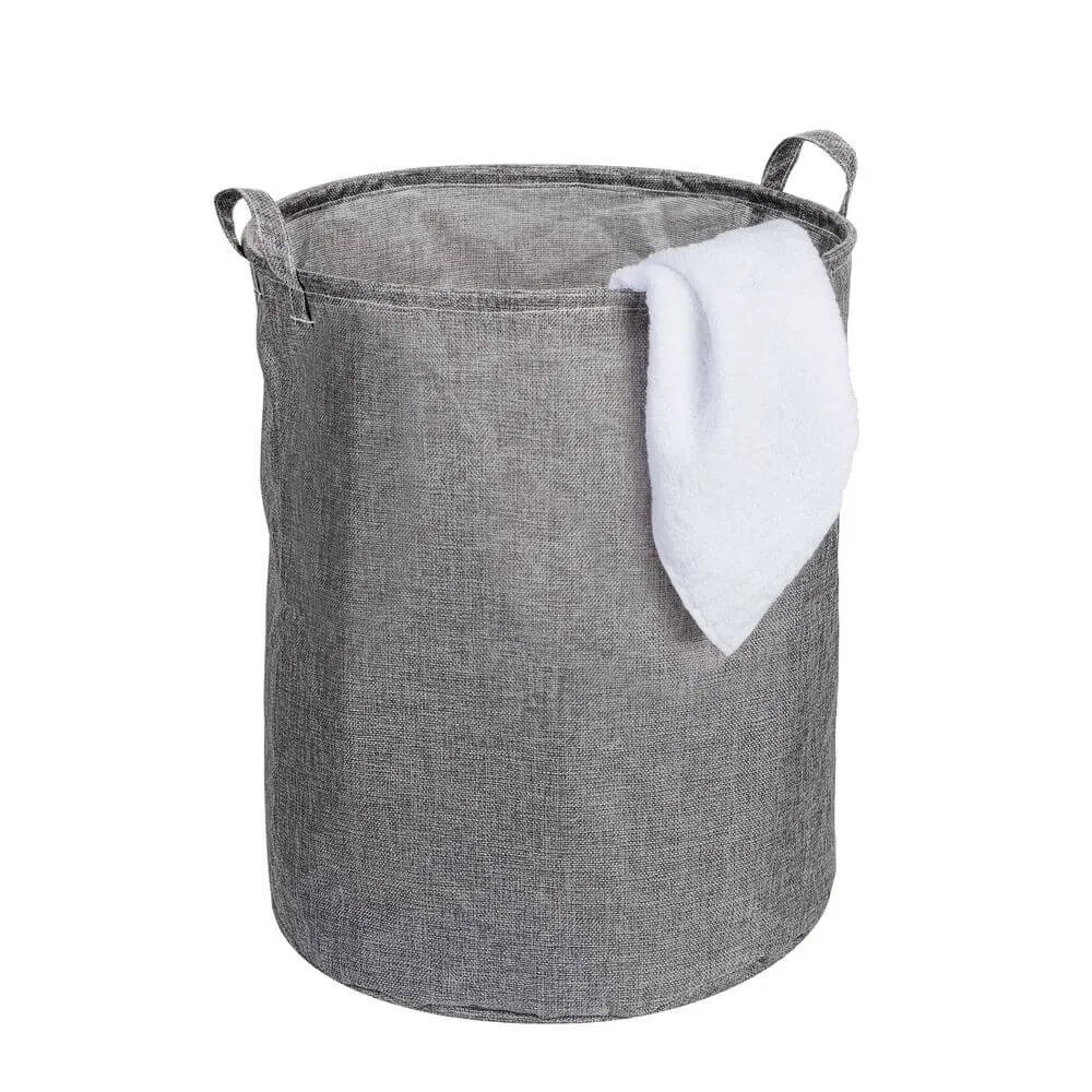 Messina 70L Linen Laundry Hamper Grey