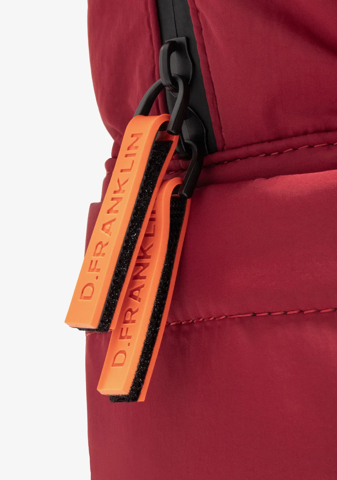 Multi-Pocket Nylon Backpack Red   Custom Set Orange