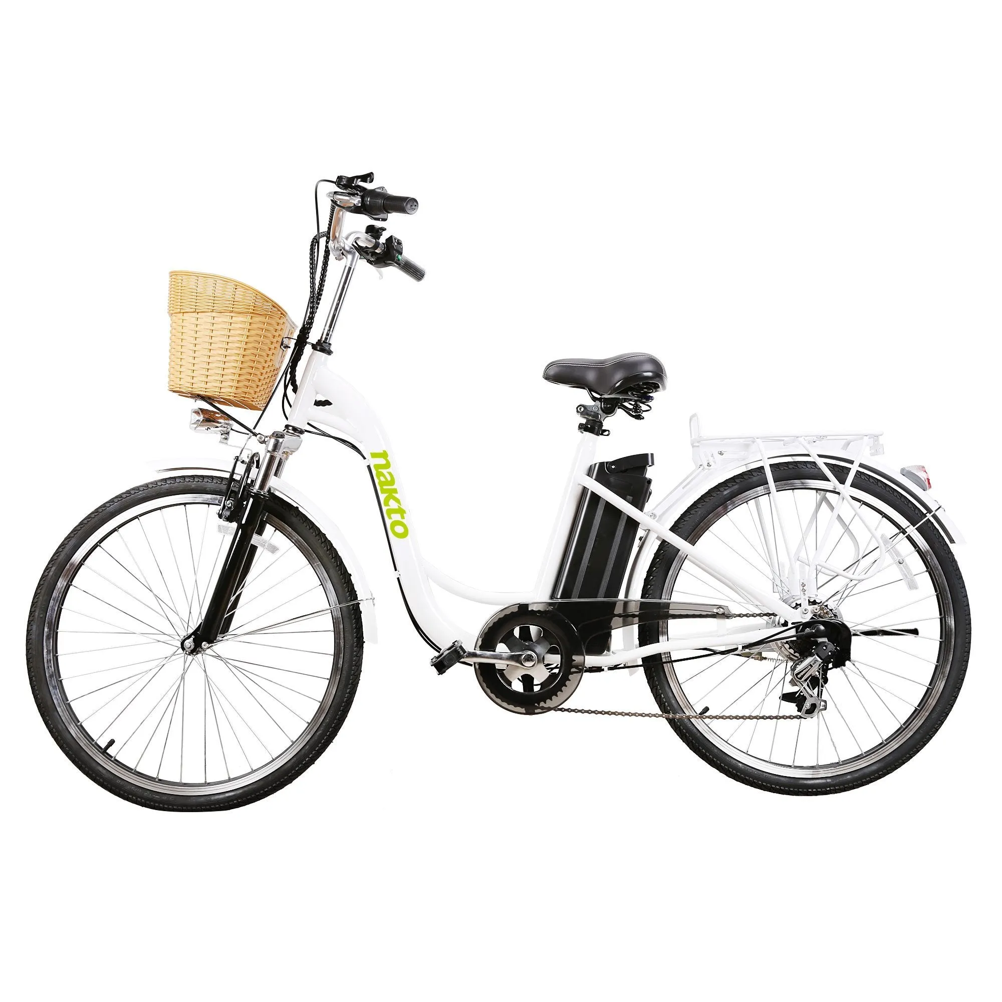 Nakto Camel Women 36V/10Ah 250W Cruiser Electric Bike With Plastic Basket