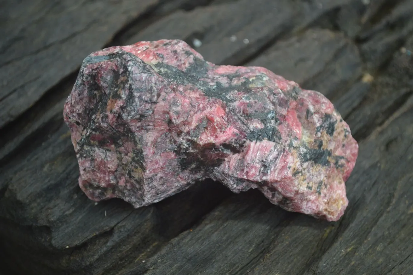 Natural Rhodonite Cobbed Specimens x 8 From Zimbabwe