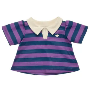 Navy and Purple Stripe Polo Dress