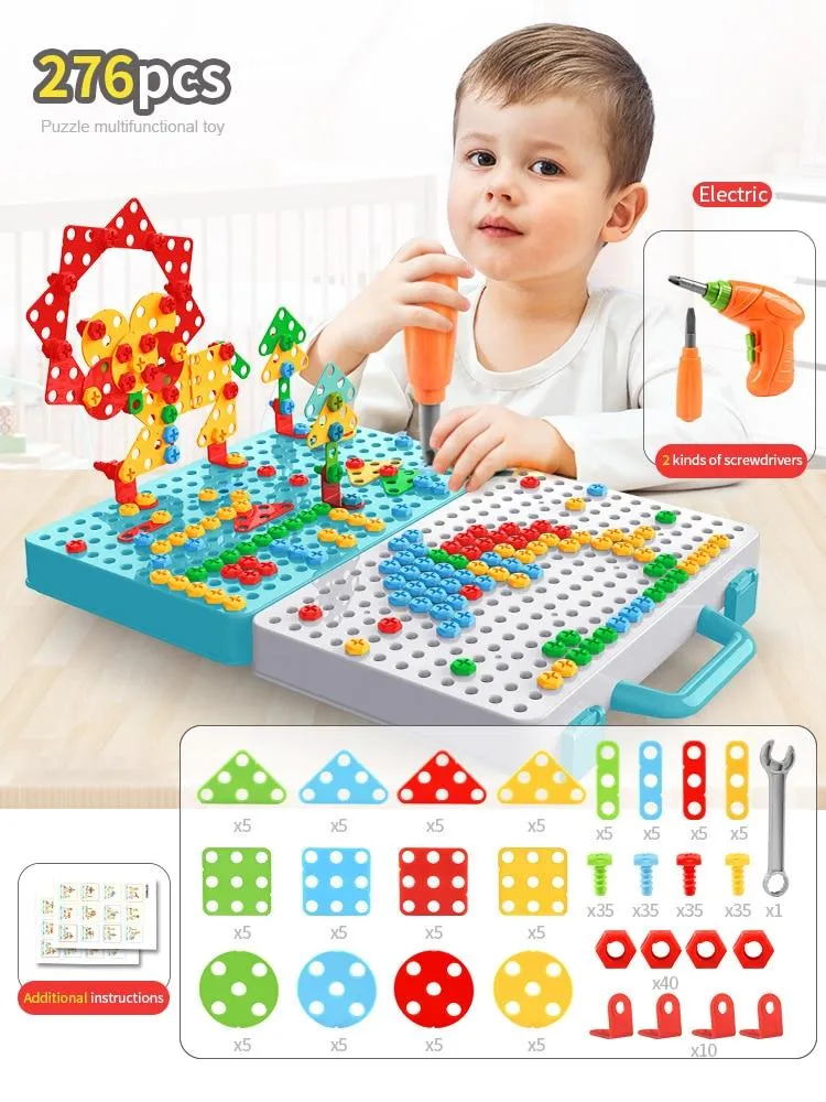 Nuts Puzzles Tool Drill Assemble/Dismantle Educational Toys For Toddlers