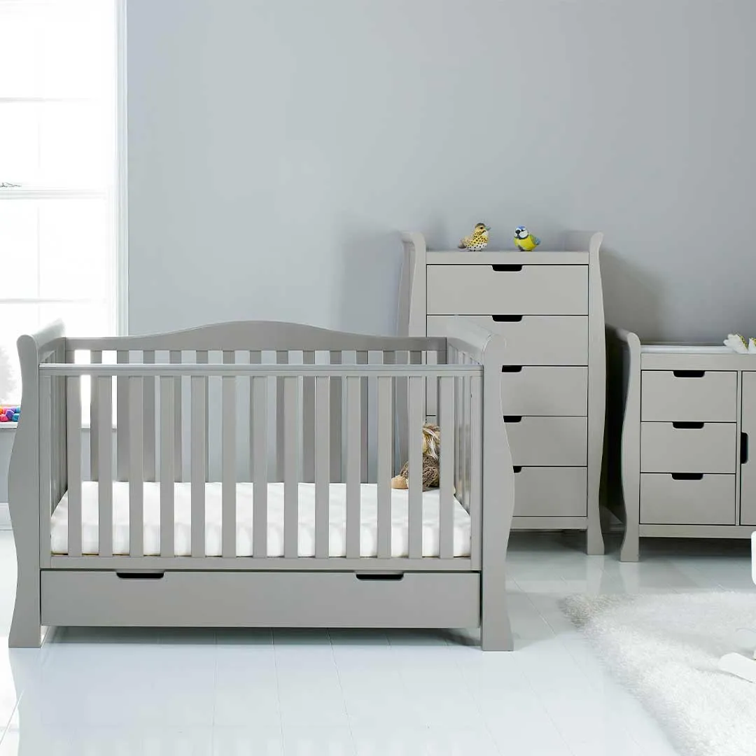 Obaby Stamford Luxe 4 Piece Room Set - Warm Grey