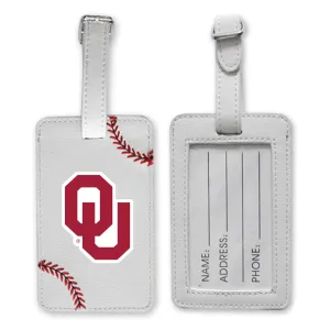 Oklahoma Sooners Baseball Luggage Tag