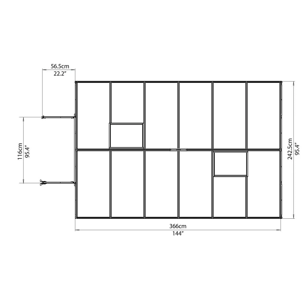 Palram - Essence 8' x 12' Greenhouse - HG5812