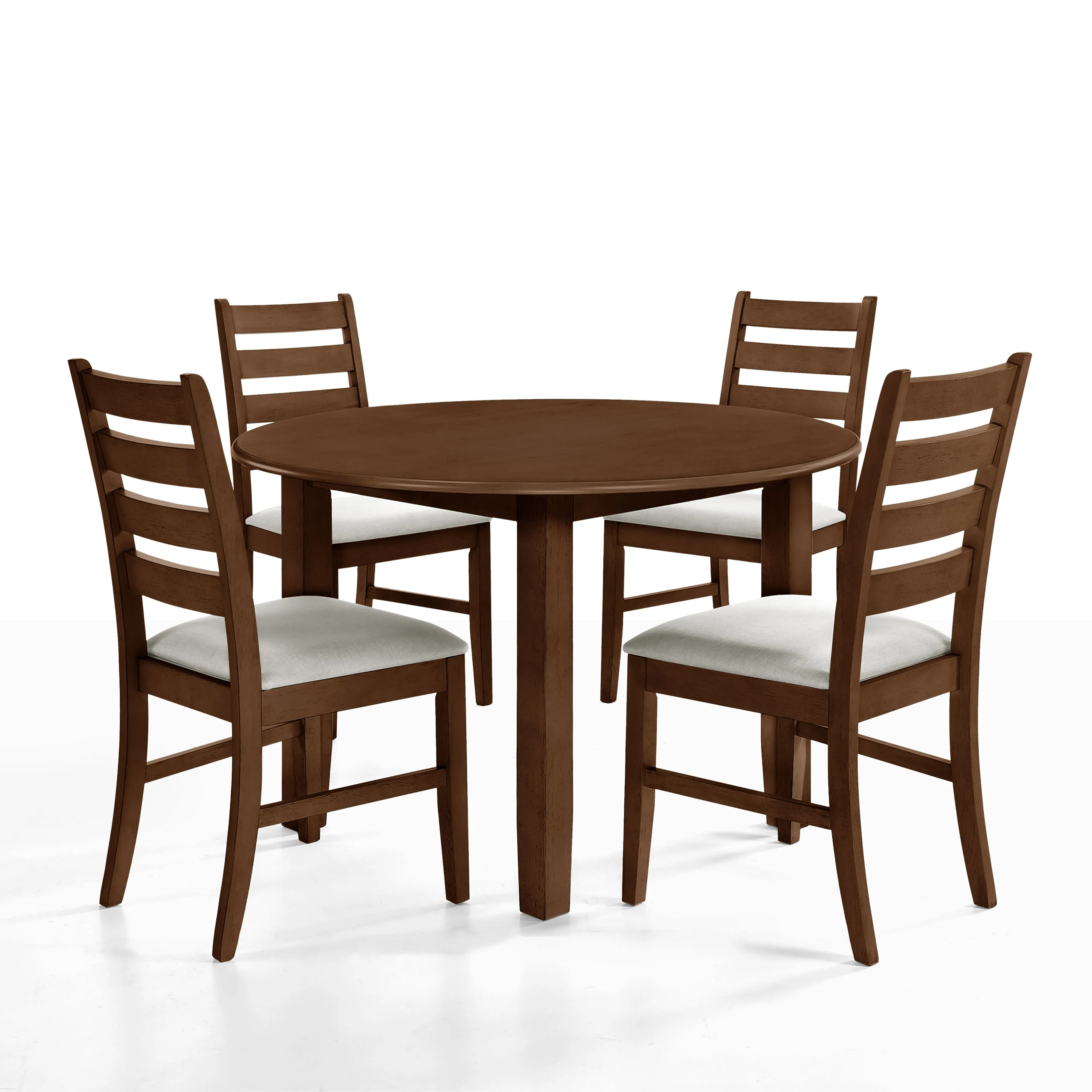 Pascal - Round Dining Table & 4 Chairs - Walnut