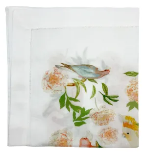 PEONY INSPIRA 22"X22" HEMSTITCH DINNER NAPKIN, SET OF 4