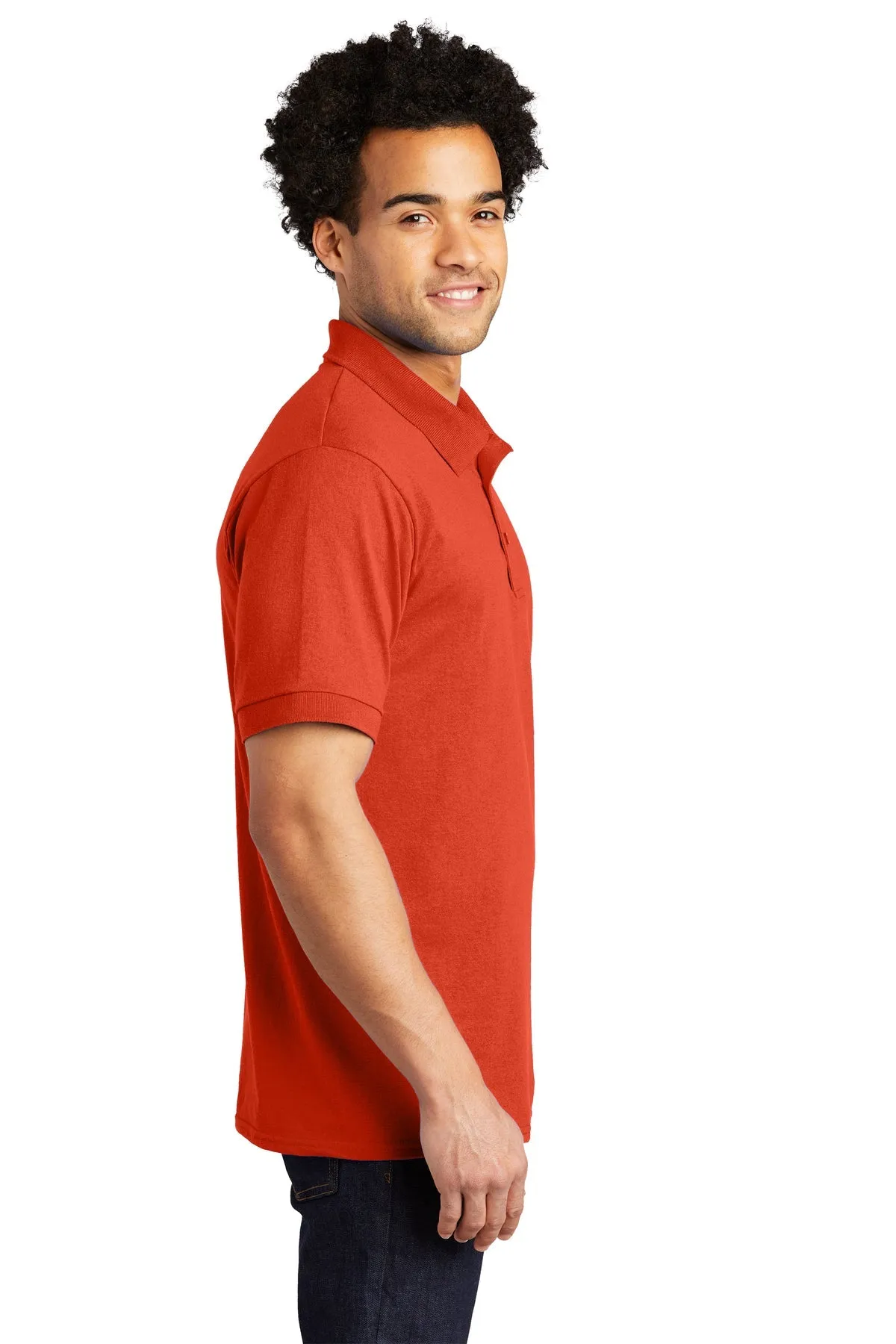 Port & Company Tall Jersey Knit Custom Polos, Orange