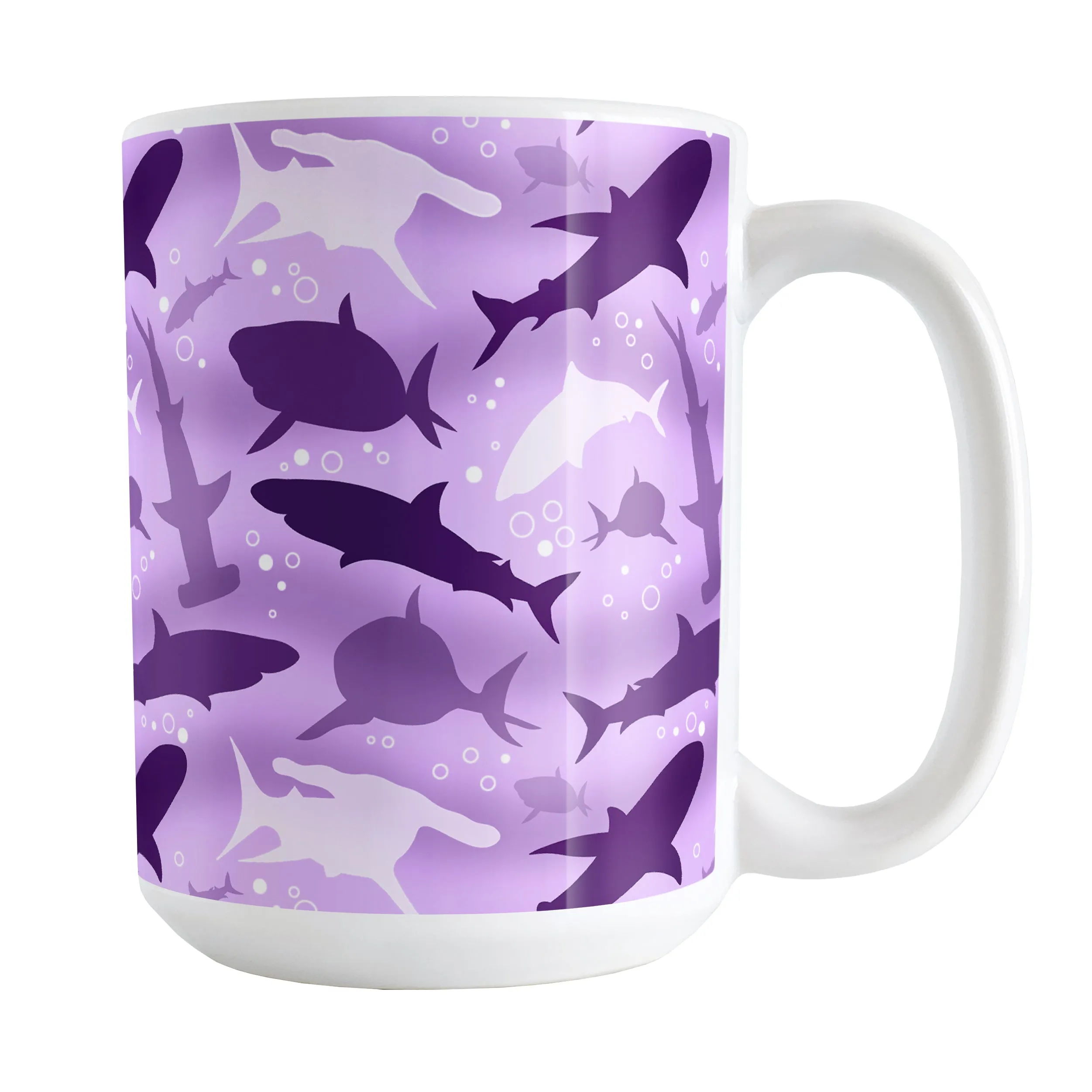 Purple Frenzy Sharks Mug