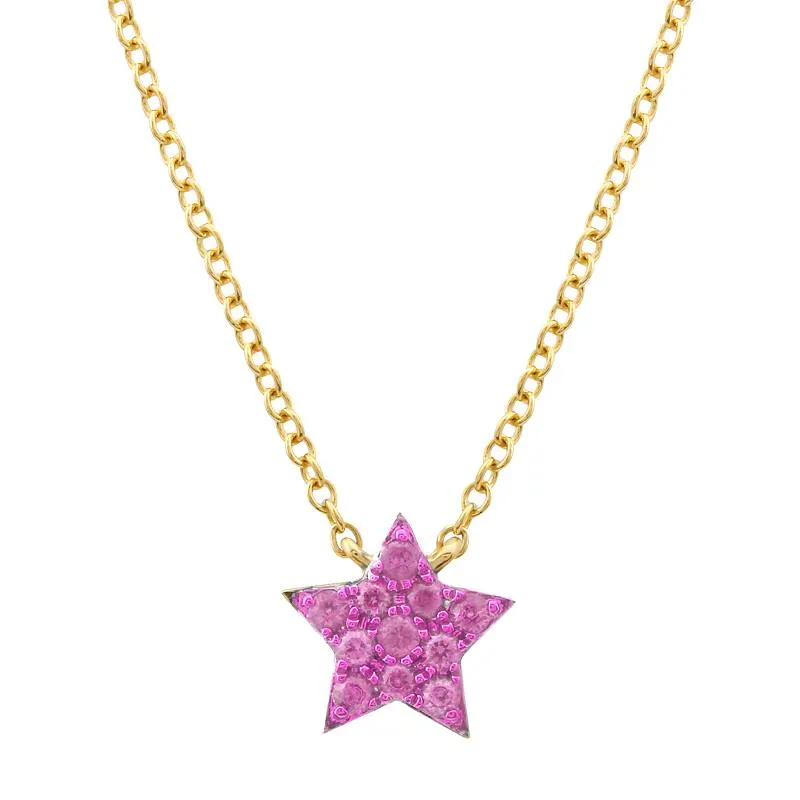 Rhodium Star Necklace