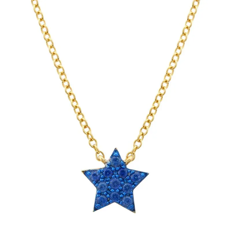 Rhodium Star Necklace