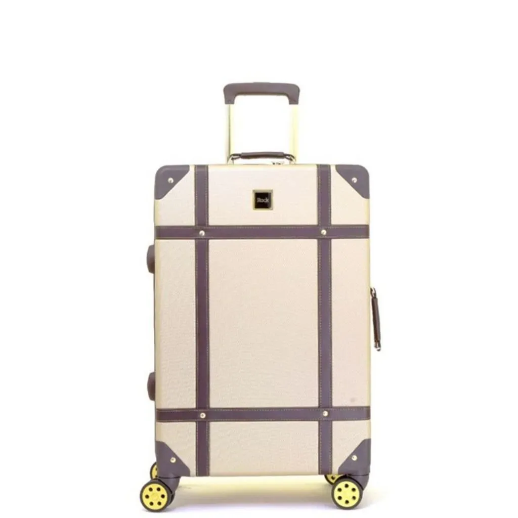 Rock Vintage 67cm Medium Hardsided Luggage - Gold