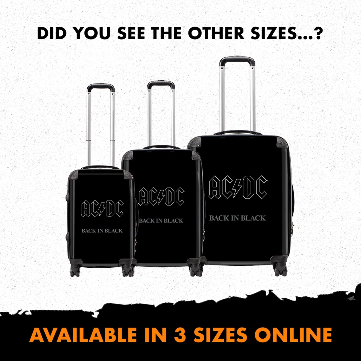 Rocksax AC/DC Travel Backpack - Back In Black Luggage