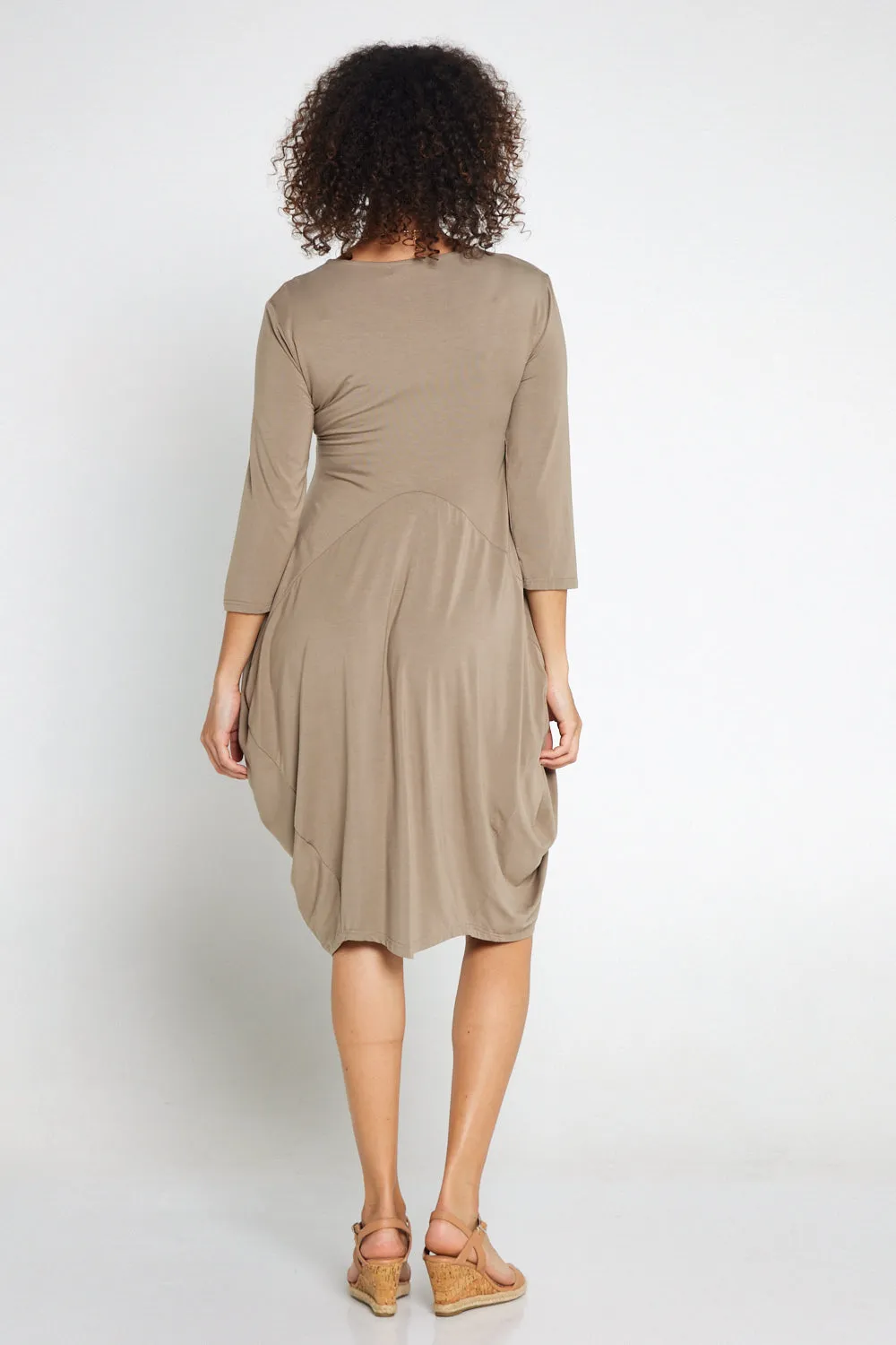 Sarika Butter Soft Bounce Dress - Beige