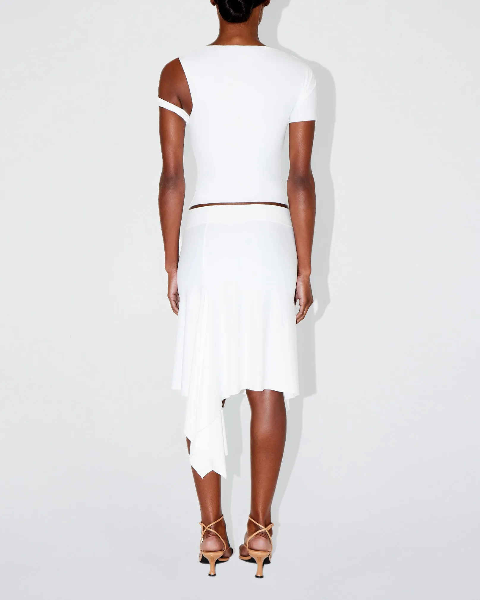 Sleek Stretch Twisted Top | Bright White