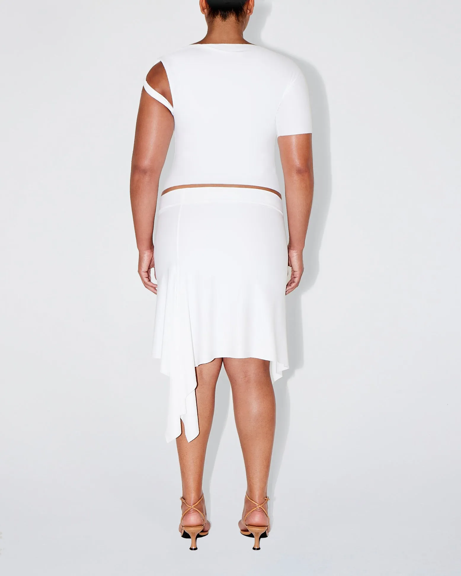 Sleek Stretch Twisted Top | Bright White