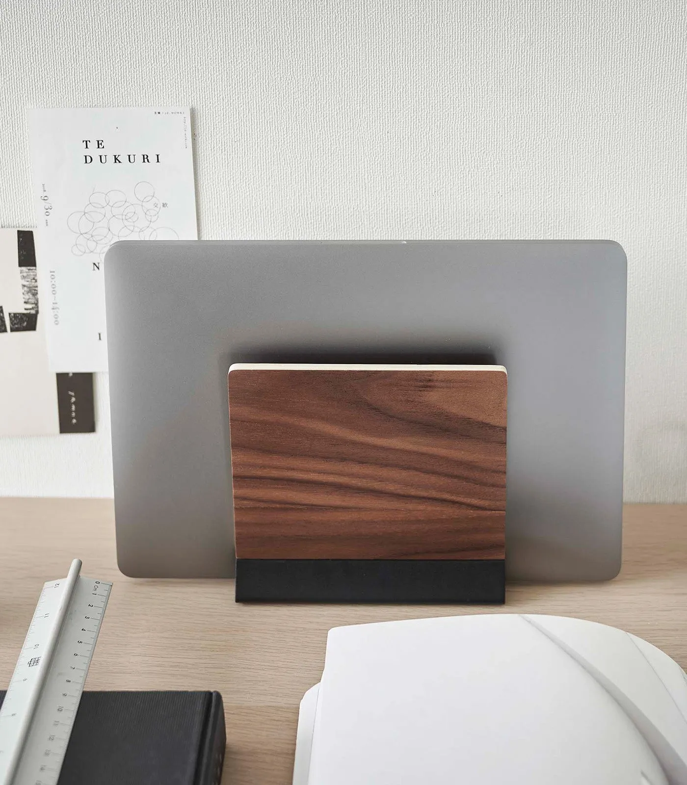 Slim Laptop Stand - Steel   Wood