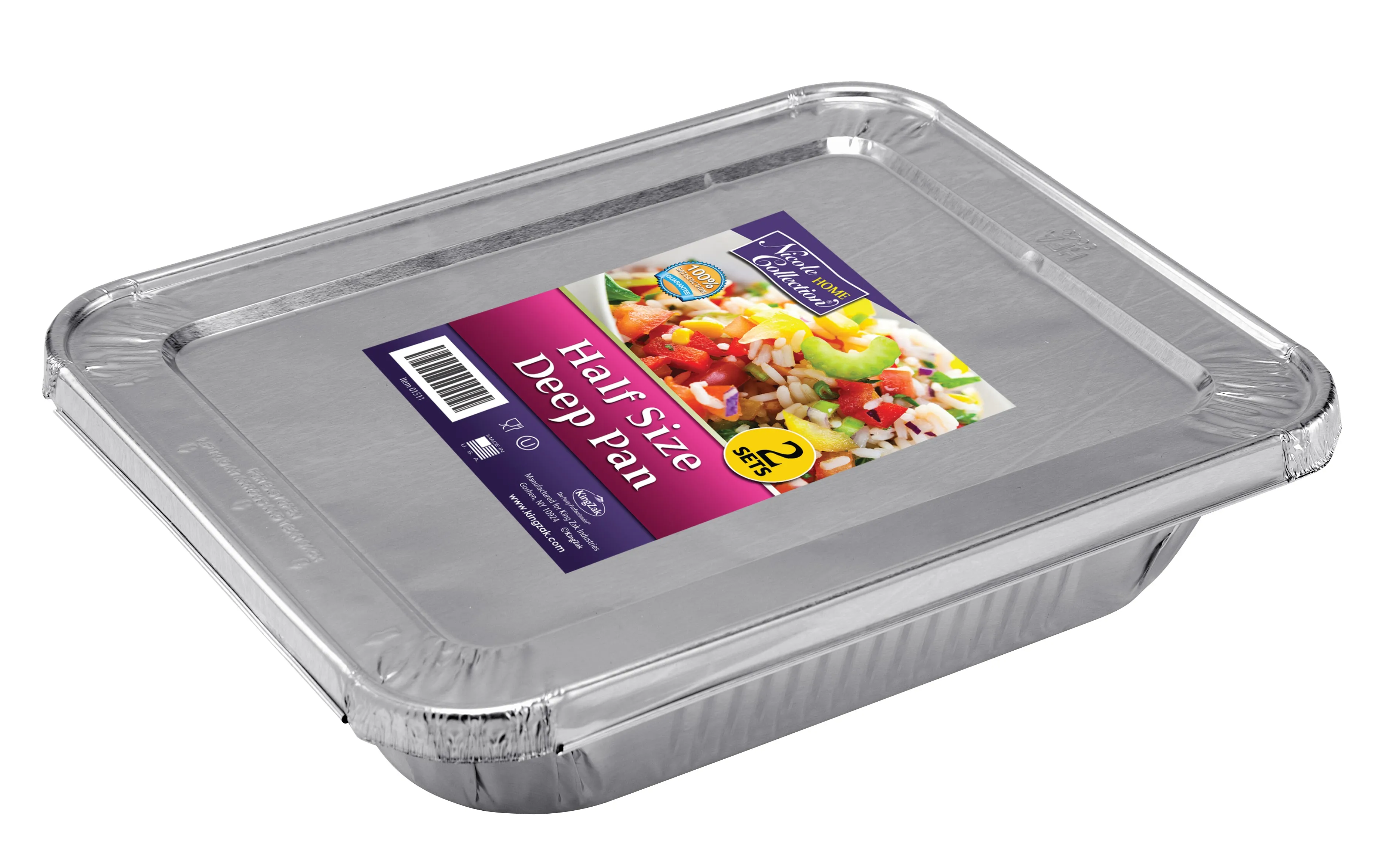 Standard Half Size Foil Steam Table Pans 9X13 [Lid Options Available]