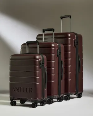 Suitcase Set in Cedar Brown - Logo