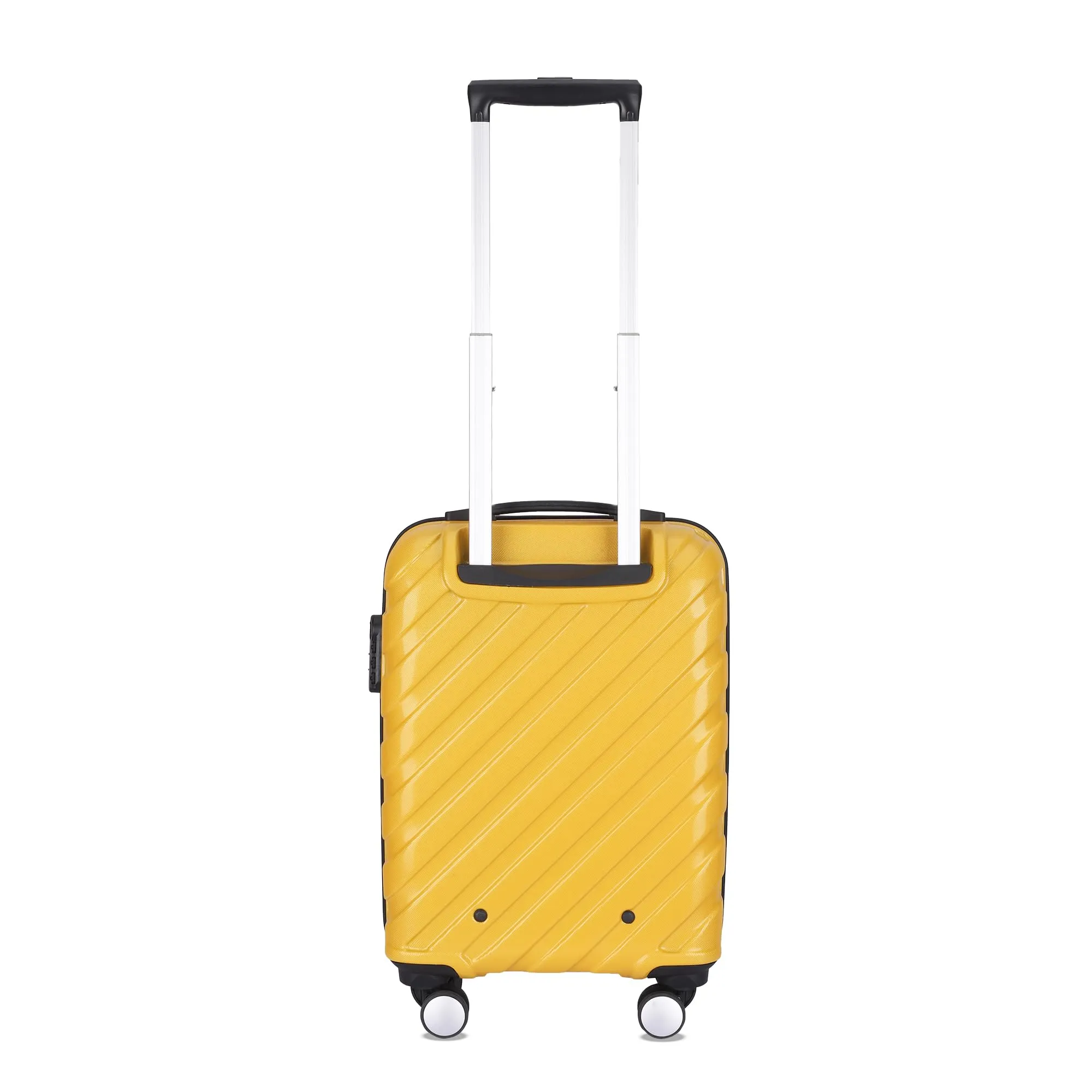 THE CLOWNFISH Wanderwheels Series Luggage ABS Hard Case Suitcase Eight Wheel Trolley Bag- Sunshine Yellow (52 cm- 20.5 inch)