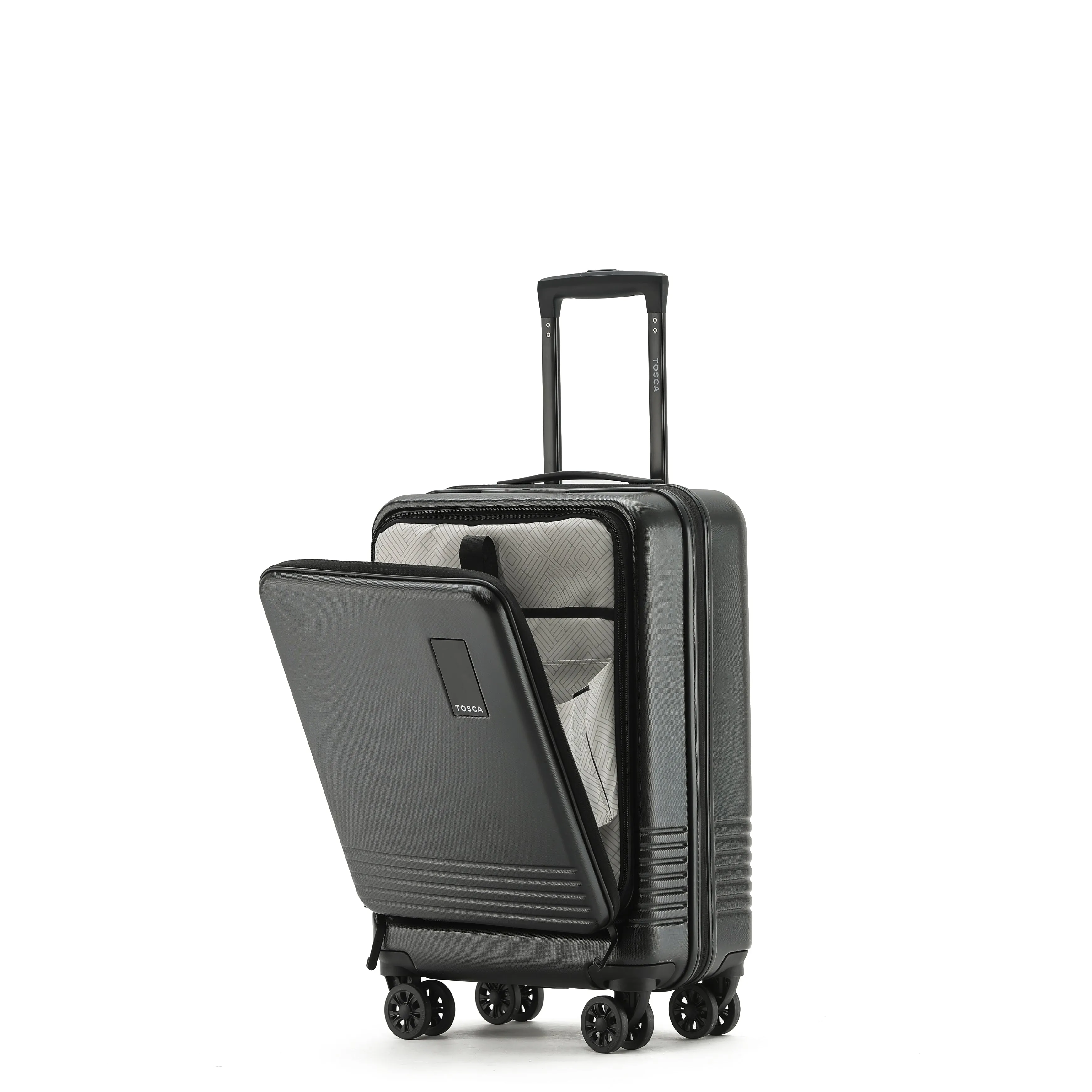 Tosca - TCA644 Horizon Front lid opening Set of 3 suitcases - Black