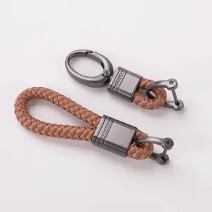 Urbane Home Keychain/Keyring/Key Tag|Car Key Clip, Key Holder, Key Organizer|Pack of 2 (Brown)