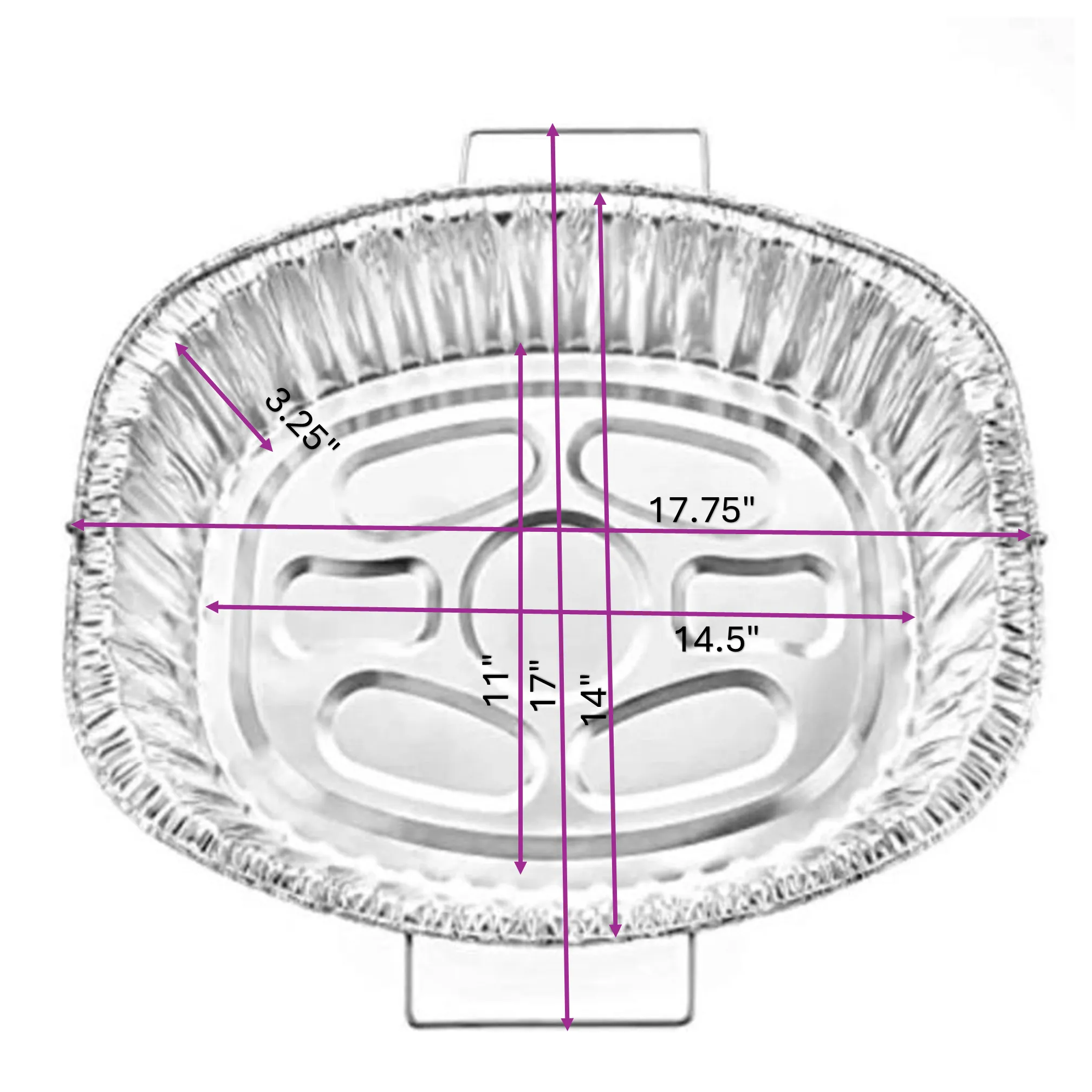 *WHOLESALE* Aluminum Oval Turkey Roaster Handle Rack Roaster | 50 ct/case