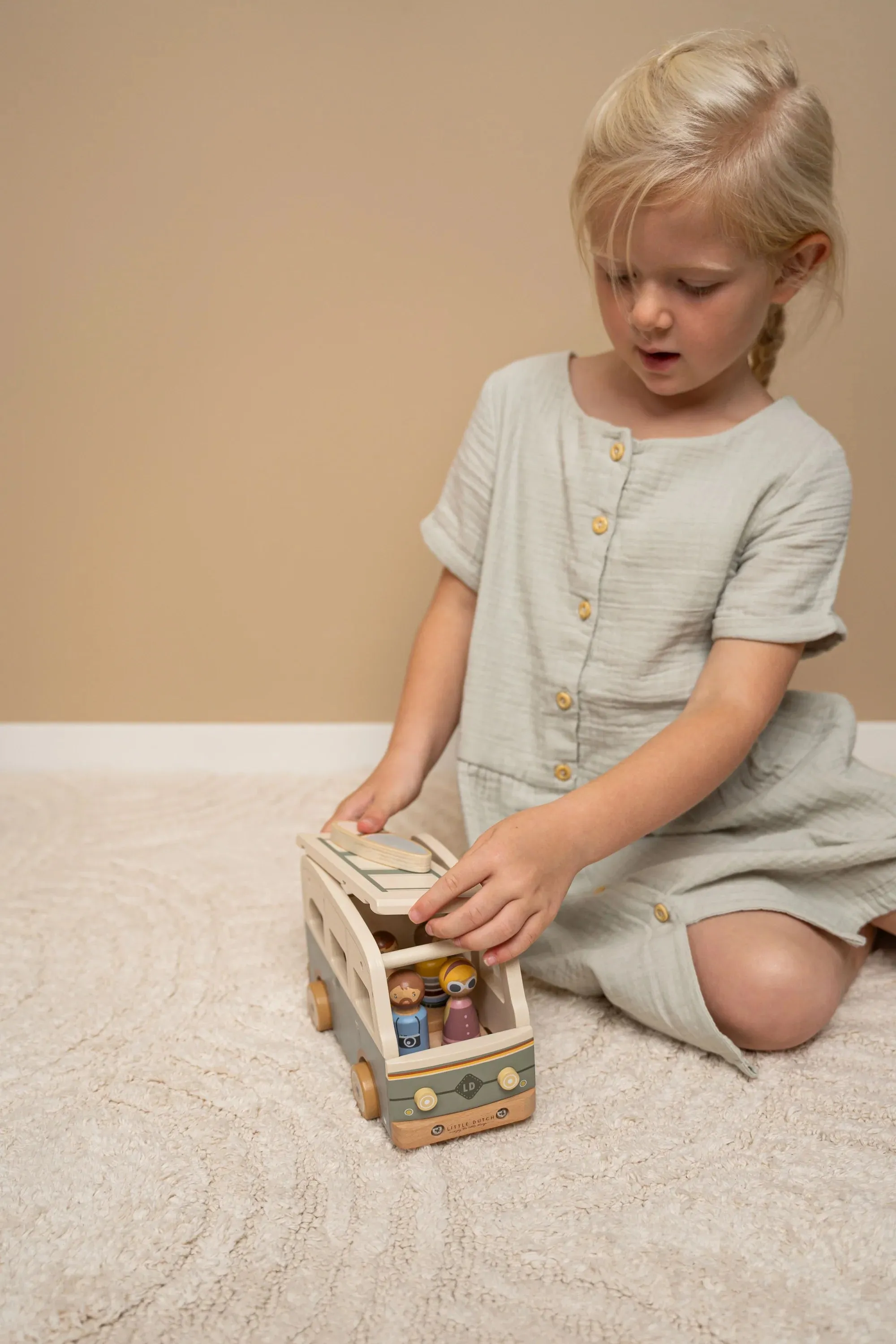 Wooden Vintage Campervan Toy